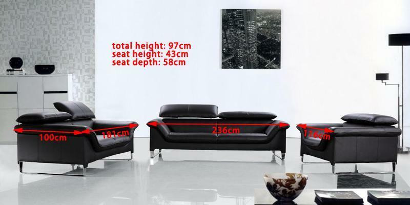 Divano in pelle Divano Composizione soggiorno 3+1+1 Posti Sedute Set Divano Design Moderno