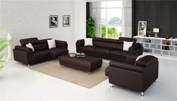 Design divani divani imbottiti 3 posti divano set in pelle divano