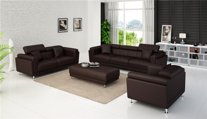 Design divani divani imbottiti 3 posti divano set in pelle divano