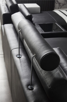 Soggiorno divano ad angolo divano divano imbottito in pelle divani da salotto.