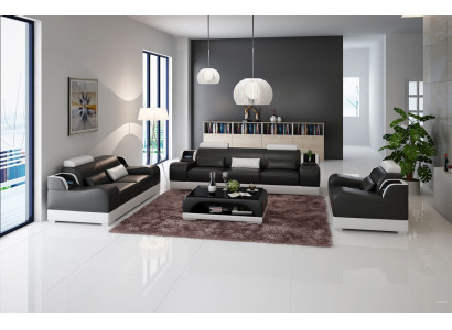 Set di divani moderni 2x 3 posti in design.