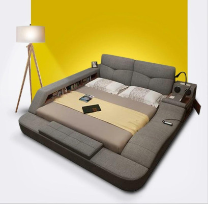 Lusso design in pelle Letti imbottiti matrimoniali Letto moderno Decorazione matrimoniale Esclusiva