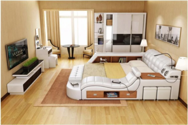 Letto Multifunzione - Cassaforte - Letto Riscaldante - USB - Doppio Hotel con Suono