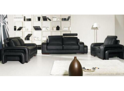 Tre divani a tre posti in pelle e tessuto da designer sofa couch.