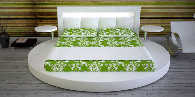 Letto rotondo Letti design rotondi in pelle Hotel matrimoniale Struttura di lusso per il sonno