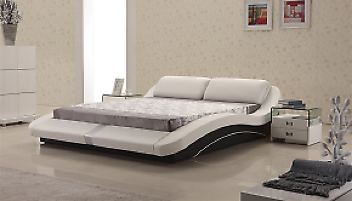 Lusso letto in pelle design doppio letto moderno matrimonio decorazione esclusiva.