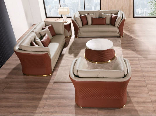 Divani Divani Imbottiti in pelle 32 posti Salotto Set di divani da designer Garniture.