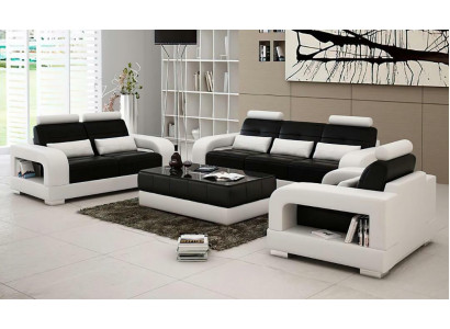 Divano in pelle Divano Divano 3 + 2 Set di divani Design Divano moderno Divani a 5 posti.