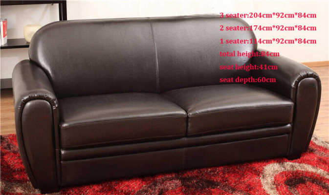 Chesterfield divani imbottiti in pelle a 3 posti set di divani 3 pezzi.