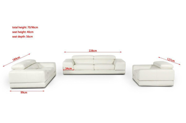 Divano in pelle Living Landscape 3+2 posti Set di divani Design Moderno Nuove composizioni di divani