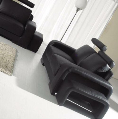 Divano a 2 posti due posti con cuscini e poggiapiedi suite