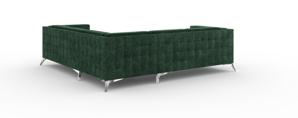 Divano a L Chesterfield Sofà Composizione zona giorno Set di design classico