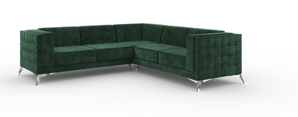 Divano a L Chesterfield Sofà Composizione zona giorno Set di design classico