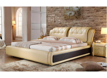 Camera da letto di lusso Letto Imbottito Design Matrimoniale Hotel Letti Letto in Pelle