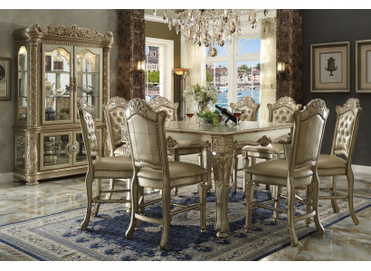 Sala da pranzo Set da pranzo Classico Tavolo da pranzo 6 sedie Chesterfield