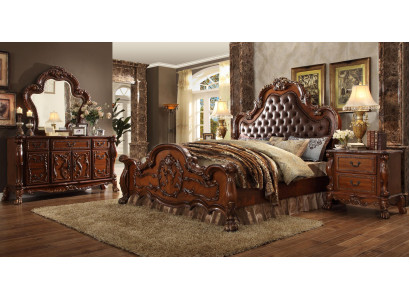 Letto 2x comodini 3 pezzi. Set di mobili barocco rococò set camera da letto