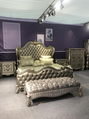 Design letto matrimoniale letti di lusso classici barocchi Chesterfield in stile rococò.