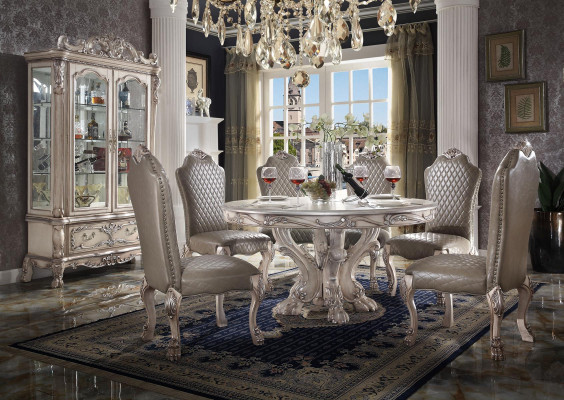 Set di sedie da sala da pranzo 6x sedia senza braccioli Sedia di lusso Sedie barocche