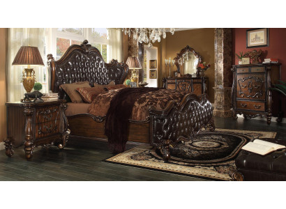 Set da camera da letto di lusso di classe barocca rococò letto decorazione letto matrimoniale.