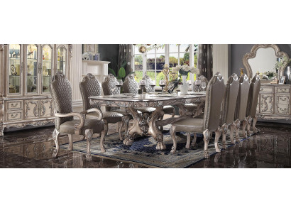 Grande tavolo da cavaliere Barocco, tavolo da pranzo xxl 345cm in legno, mobili classici nuovi.