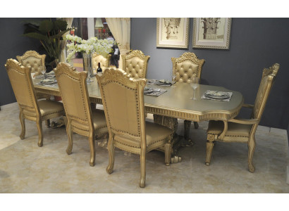 Tavolo da pranzo Tavoli Tavoli Tavolo Ufficio Design Classico Legno Decorazione Barocco