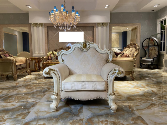 Tessuto poltrona 1 posto divano divani imbottiti design classico lusso barocco