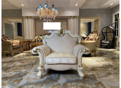 Tessuto poltrona 1 posto divano divani imbottiti design classico lusso barocco