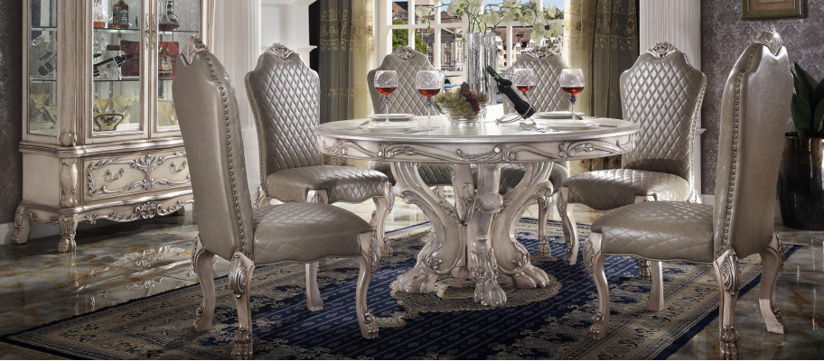 Tavolo rotondo da pranzo stile barocco italiano Arredamento mobili da tavola da pranzo.