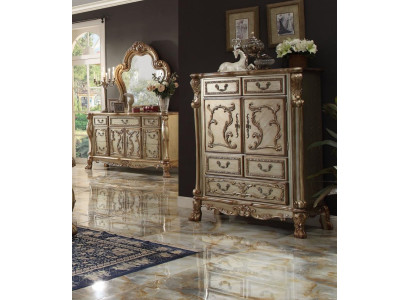 Classico stile barocco antico cassetiera credenza in legno massello nuovo.