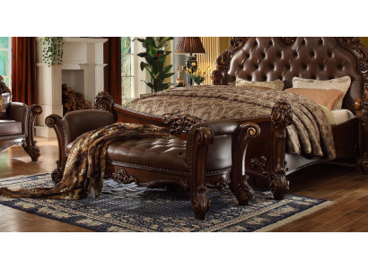 Cuscino sedile Cuscino panca Sitz Puff panca in pelle legno stile designer Chesterfield