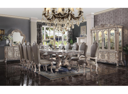 Sala da pranzo Set Gruppo Ess Tavolo Tavoli 9 pezzi Set completo Tavolo da pranzo 8 sedie Nuovo