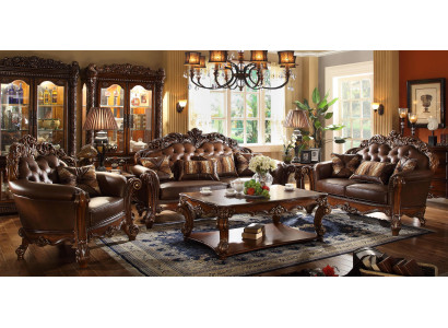 Classico set di divani divano divano divano in pelle divano imbottito 321