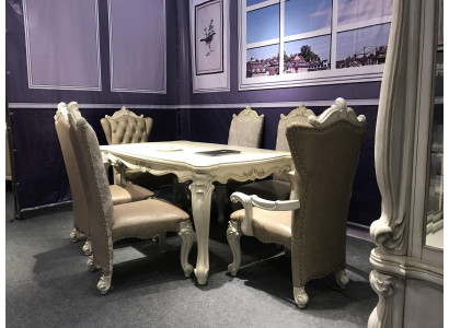 Barocco in stile antico tavolo da pranzo tavolo in legno massello Tavoli classici di design