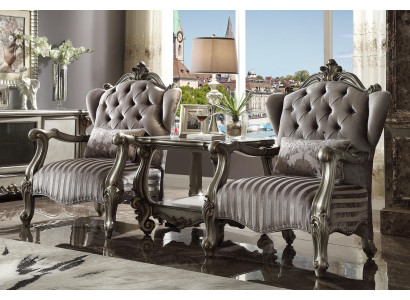 Tessuto poltrona 1 posto divano divani imbottiti design classico di lusso barocco.