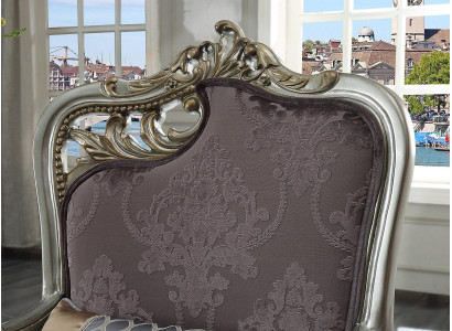 Trono Poltrona Reale Imbottita 1 Posto Stile Antico Sedie Singola Sedia Legno