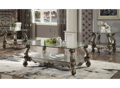 Nobile tavolino da designer, tavolino da salotto, tavolino per il divano, decorazione per il soggiorno, tavolo barocco.