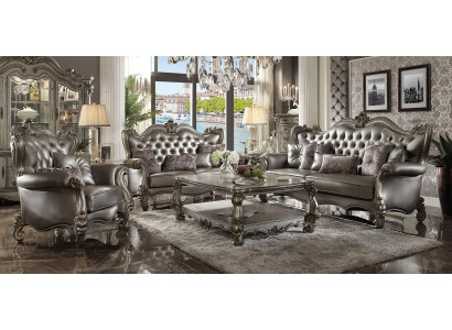 Mobili di lusso, set di divani in tessuto divano poltrona 3+2+1 tavolino da salotto nuovo