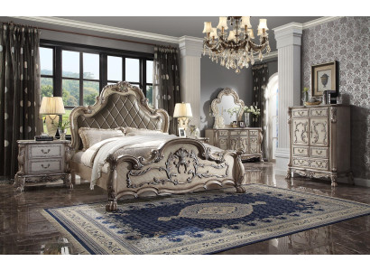 Set completo camera da letto Letto barocco reale Comò Comodino 6 pezzi.
