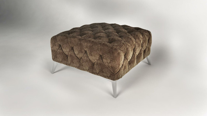 Poggiapiedi Ottomane Pouf Chesterfield Pouf Imbottito Design Velluto  Pouf poggiapiedi Ottomane Pouf Chesterfield Imbottito Design in velluto