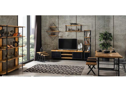 Epoca pionieristica Mobili Armadio Madia in legno Mobile TV Libreria Set 3 pezzi