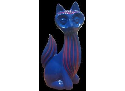 Figura astratta di volpe, figure astratte, statue di design loft, sculture colorate.