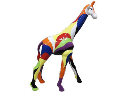 Statua design astratto, scultura colorata, figure di statue dipinte a mano, decorazione.