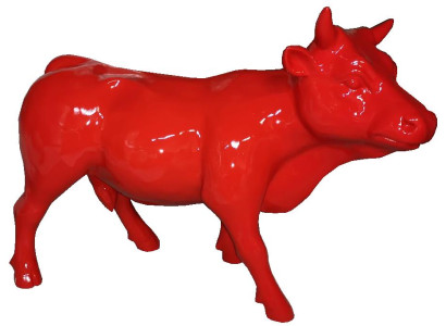 Mucca figura statue astratte moderne designer Kuh Loft mucca rossa Sculture Nuovo