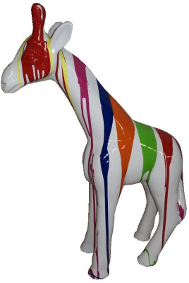 Scultura design astratto Statua figure colorate dipinte a mano Decorazione giraffa Nuovo