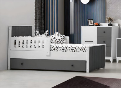 Lettino Camera da letto Bambino Mobili per la cameretta Cornice del letto Legno bianco