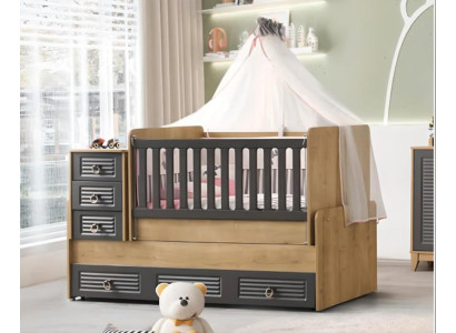 Letto per bambini elegante in legno di lusso colore grigio Mobili esclusivi nuovi