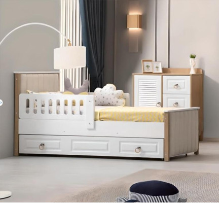 Struttura letto per bambini 200 cm Letto per bambini Strutture letto in legno bianco