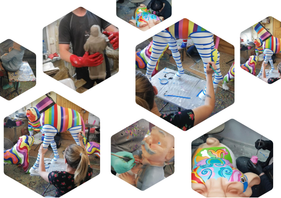 Arredamento per la casa Sculture astratte Design leopardo Statue Figure Decorazione della figura