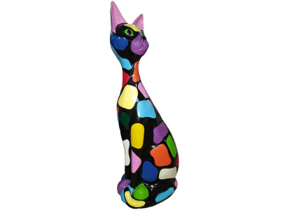 Gatto Moderni decorazioni Statue 95 cm Scultura designer Loft Sculture colorate
