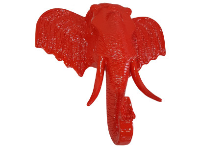 Busto Parete Design Astratto Testa Arte Elefante Scultura Decorazione Scultura Deco.